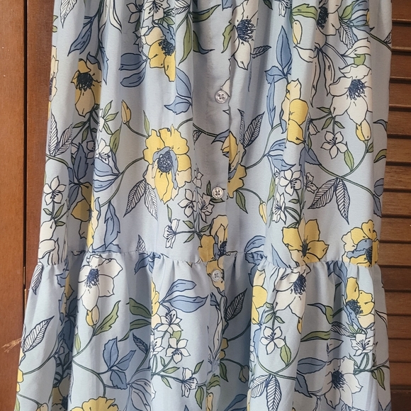 Floral Denim Maxi Dress - Picture 2 of 8